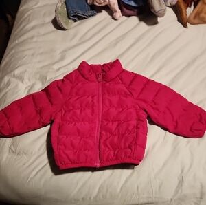 Wonder Nation Fuchsia Kids Puffer Jacket
